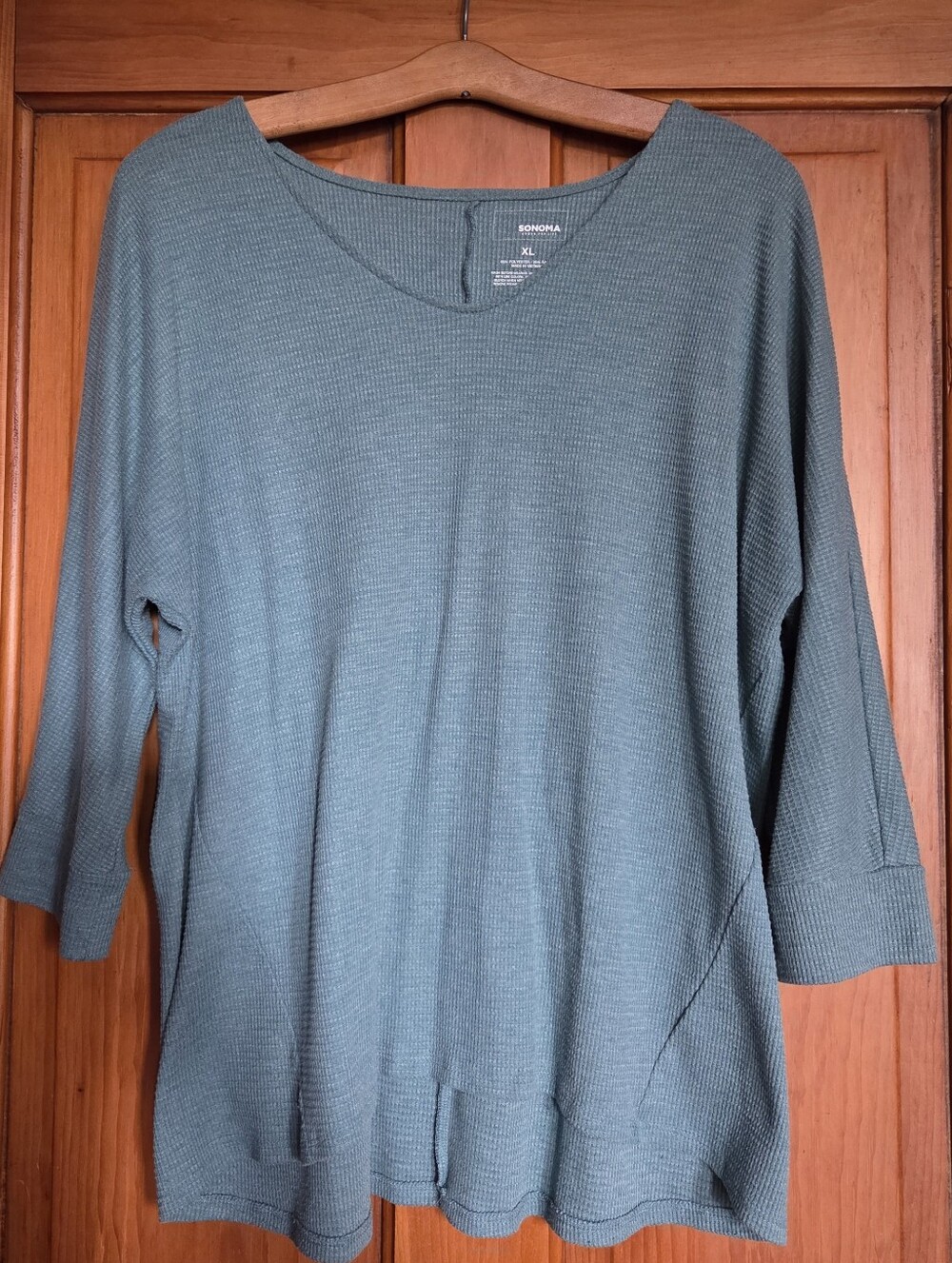 Sonoma Teal Scoop-Neck Waffle Tunic